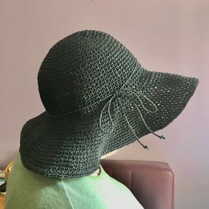 Garden or beach womens sun straw hat